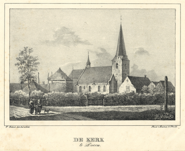 202382 Gezicht in het dorp Doorn met de Nederlands Hervormde kerk.